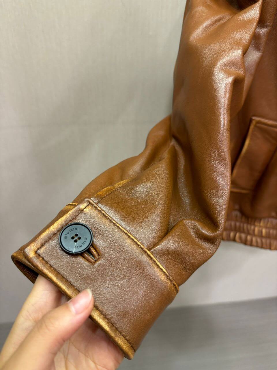 Miu Miu Nappa Leather Jacket - Image 5