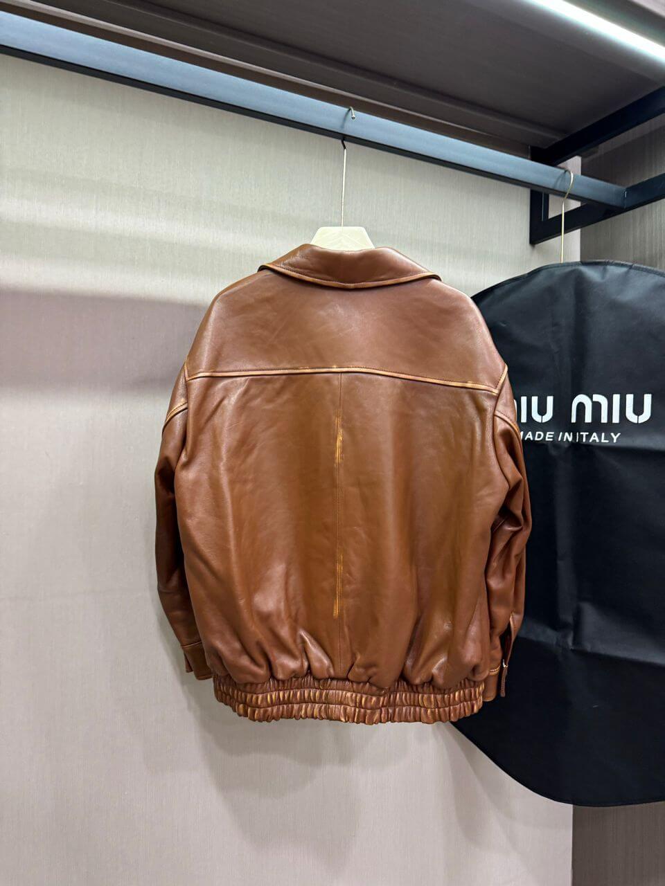 Miu Miu Nappa Leather Jacket - Image 7