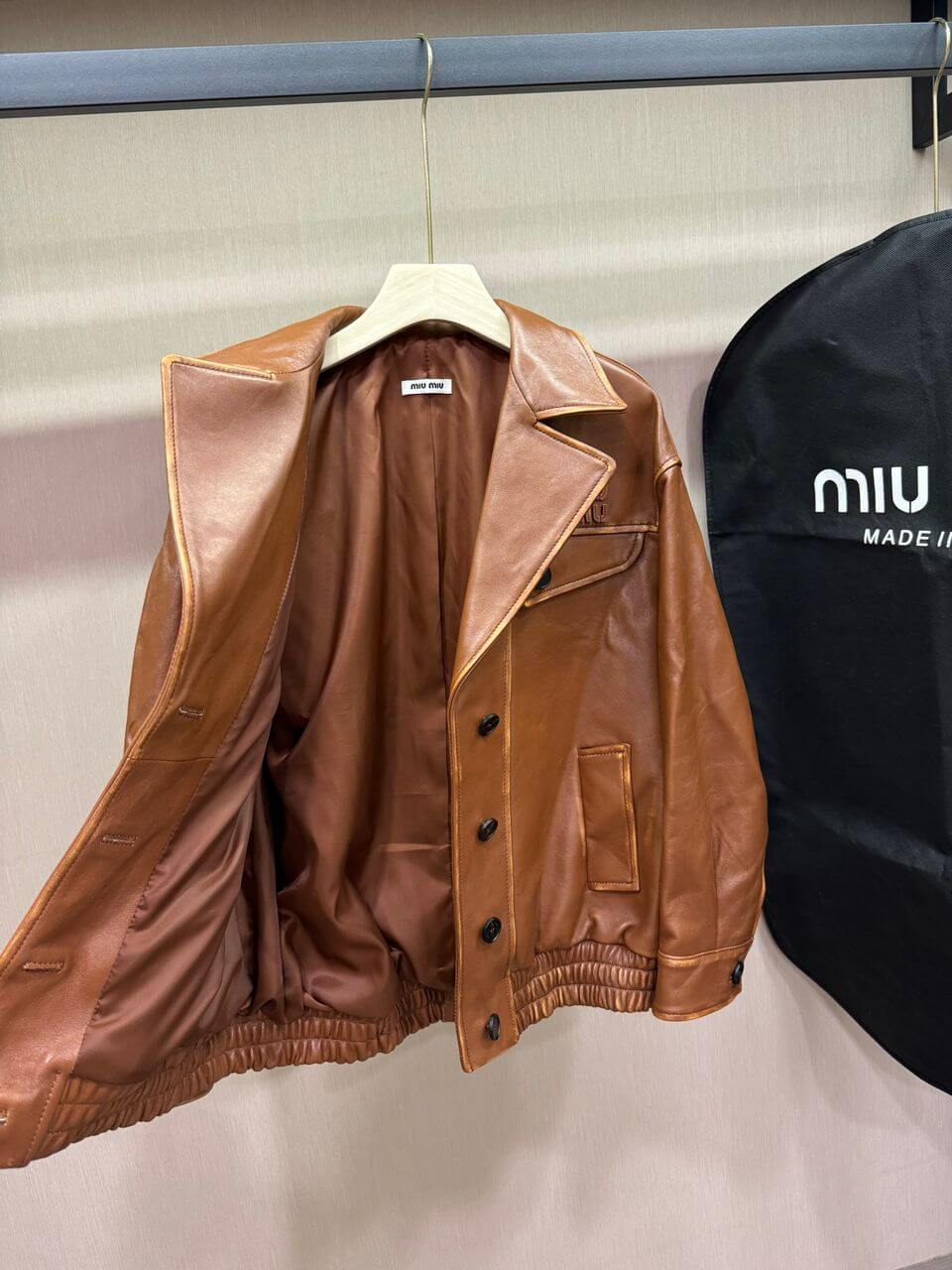 Miu Miu Nappa Leather Jacket - Image 9
